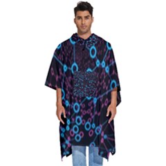 Artificial Intelligence Network Men s Hooded Rain Ponchos