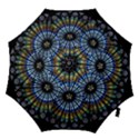 Mandala Floral Rose Window Strasbourg Cathedral France Hook Handle Umbrellas (Large) View1