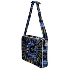 Mandala Floral Rose Window Strasbourg Cathedral France Cross Body Office Bag by Semog4