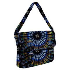 Mandala Floral Rose Window Strasbourg Cathedral France Buckle Messenger Bag