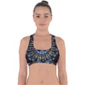 Mandala Floral Rose Window Strasbourg Cathedral France Cross Back Hipster Bikini Top  View1