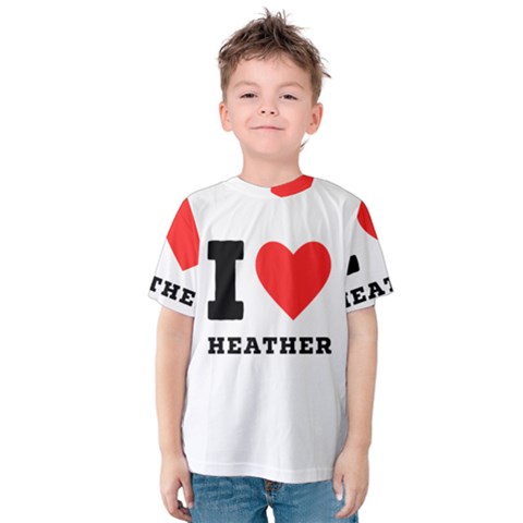 I Love Heather Kids  Cotton Tee by ilovewhateva