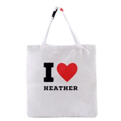 I love heather Grocery Tote Bag