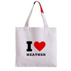 I Love Heather Zipper Grocery Tote Bag by ilovewhateva