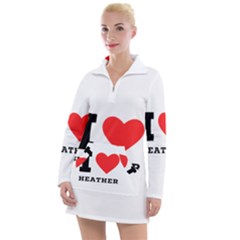 I Love Heather Women s Long Sleeve Casual Dress by ilovewhateva