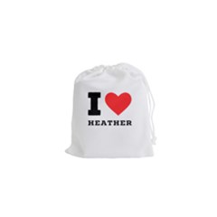 I Love Heather Drawstring Pouch (xs) by ilovewhateva