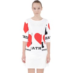 I Love Heather Quarter Sleeve Pocket Dress by ilovewhateva