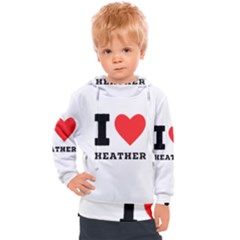 I Love Heather Kids  Hooded Pullover by ilovewhateva