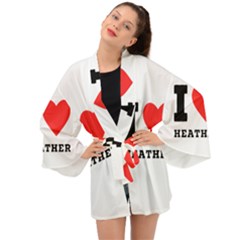 I Love Heather Long Sleeve Kimono by ilovewhateva