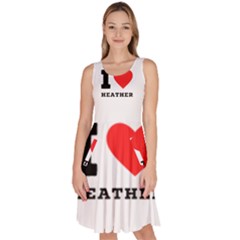 I Love Heather Knee Length Skater Dress With Pockets by ilovewhateva