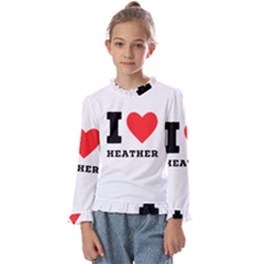 I love heather Kids  Frill Detail Tee