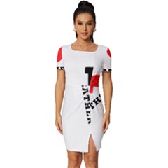 I Love Heather Fitted Knot Split End Bodycon Dress by ilovewhateva