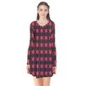 Pattern 143 Long Sleeve V-neck Flare Dress View1