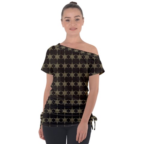 Pattern 144 Off Shoulder Tie-up Tee by GardenOfOphir