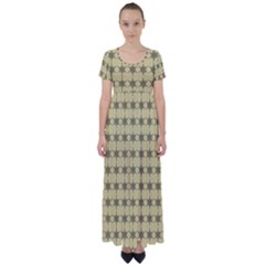 Pattern 145 High Waist Short Sleeve Maxi Dress by GardenOfOphir