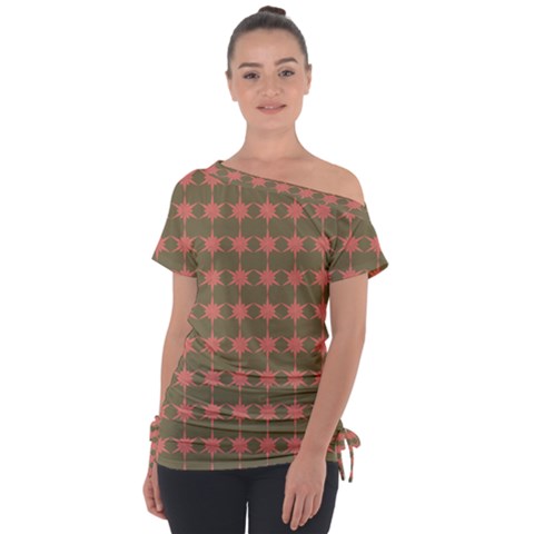 Pattern 146 Off Shoulder Tie-up Tee by GardenOfOphir