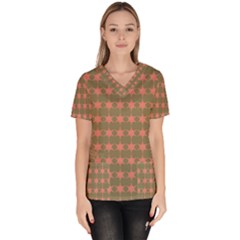 Pattern 146 Women s V-neck Scrub Top by GardenOfOphir