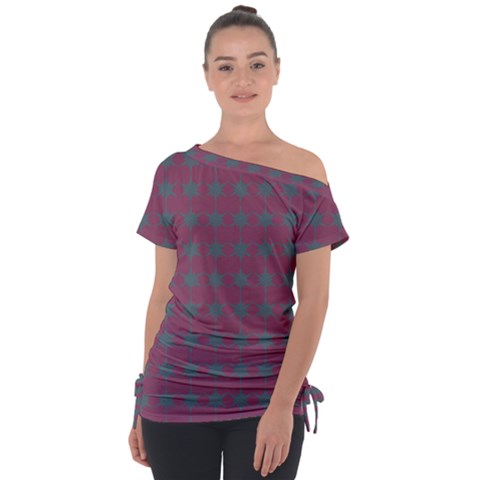 Pattern 148 Off Shoulder Tie-up Tee by GardenOfOphir