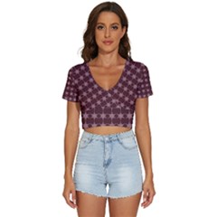 Pattern 150 V-neck Crop Top by GardenOfOphir