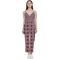 Pattern 151 V-neck Spaghetti Strap Tie Front Jumpsuit by GardenOfOphir