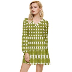 Pattern 153 Tiered Long Sleeve Mini Dress by GardenOfOphir