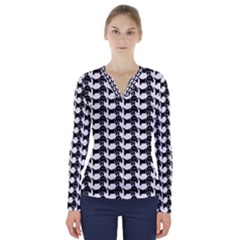 Pattern 156 V-neck Long Sleeve Top by GardenOfOphir