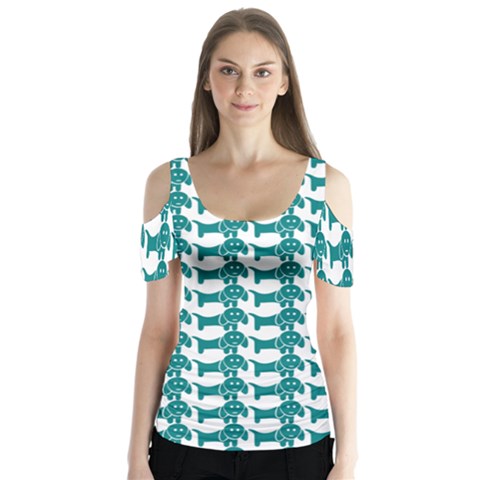 Pattern 157 Butterfly Sleeve Cutout Tee  by GardenOfOphir