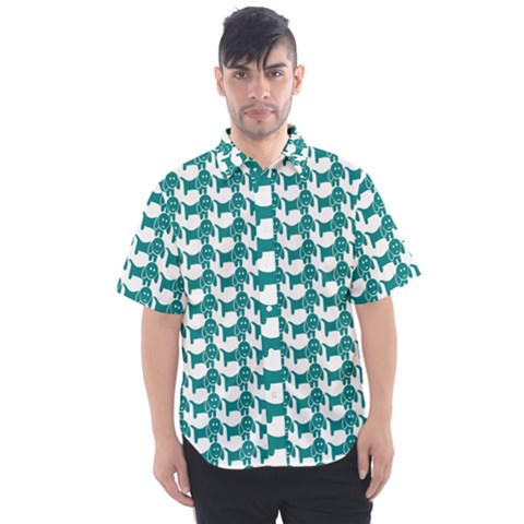 Pattern 157 Men s Short Sleeve Shirt by GardenOfOphir