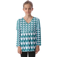 Pattern 157 Kids  V Neck Casual Top by GardenOfOphir