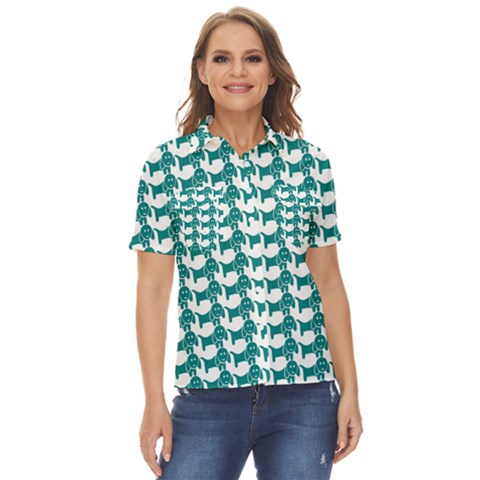 Pattern 157 Women s Short Sleeve Double Pocket Shirt by GardenOfOphir