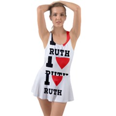 I Love Ruth Ruffle Top Dress Swimsuit by ilovewhateva