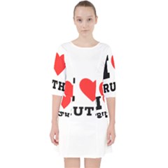 I Love Ruth Quarter Sleeve Pocket Dress by ilovewhateva