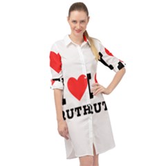 I Love Ruth Long Sleeve Mini Shirt Dress by ilovewhateva