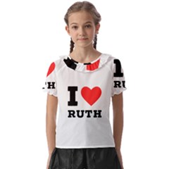 I Love Ruth Kids  Frill Chiffon Blouse by ilovewhateva