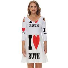 I Love Ruth Shoulder Cut Out Zip Up Dress by ilovewhateva