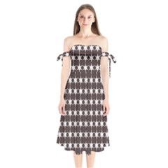 Pattern 155 Shoulder Tie Bardot Midi Dress by GardenOfOphir