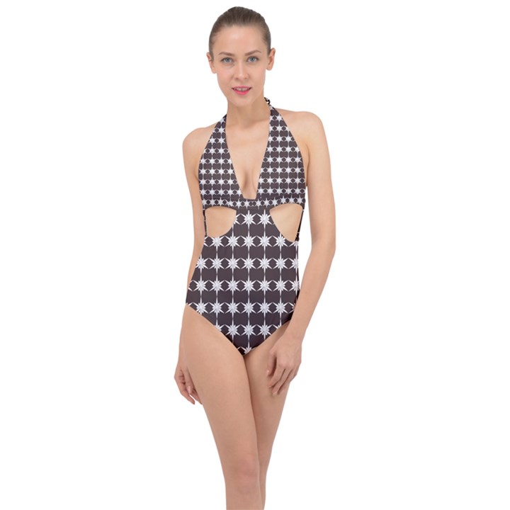 Pattern 155 Halter Front Plunge Swimsuit