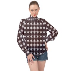 Pattern 155 High Neck Long Sleeve Chiffon Top by GardenOfOphir