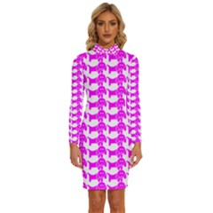 Pattern 159 Long Sleeve Shirt Collar Bodycon Dress by GardenOfOphir