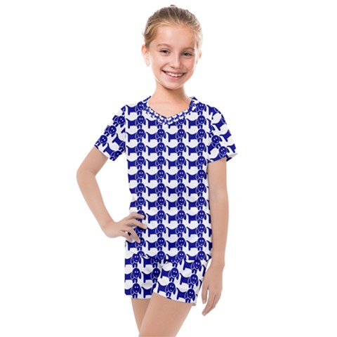 Pattern 158 Kids  Mesh Tee And Shorts Set by GardenOfOphir