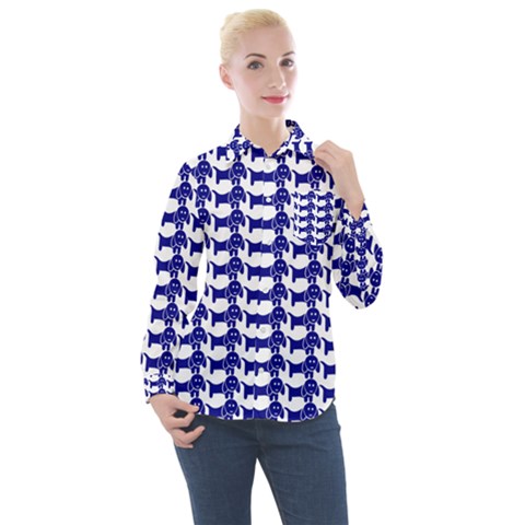 Pattern 158 Women s Long Sleeve Pocket Shirt by GardenOfOphir