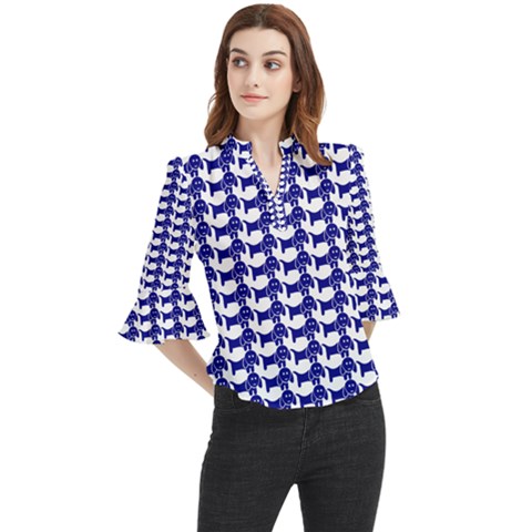 Pattern 158 Loose Horn Sleeve Chiffon Blouse by GardenOfOphir