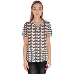 Pattern 160 Women s V-neck Scrub Top by GardenOfOphir