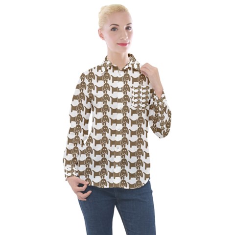 Pattern 161 Women s Long Sleeve Pocket Shirt by GardenOfOphir