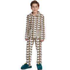 Pattern 161 Kids  Long Sleeve Velvet Pajamas Set by GardenOfOphir