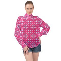 Pattern 164 High Neck Long Sleeve Chiffon Top by GardenOfOphir