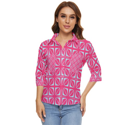 Pattern 164 Women s Quarter Sleeve Pocket Shirt by GardenOfOphir