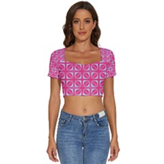 Pattern 164 Short Sleeve Square Neckline Crop Top  by GardenOfOphir