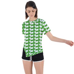 Pattern 163 Asymmetrical Short Sleeve Sports Tee by GardenOfOphir