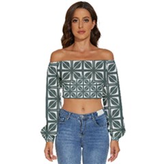 Pattern 167 Long Sleeve Crinkled Weave Crop Top